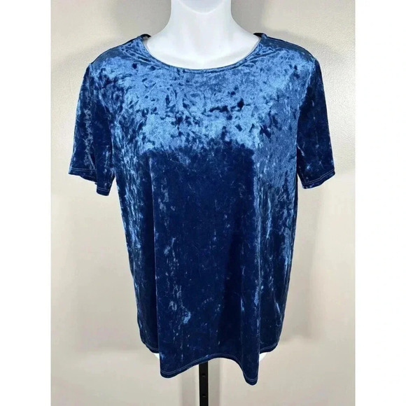 Beach Lunch Lounge Collection Cobalt Blue Faux Velvet Size Small NWT - Picture 1 of 8